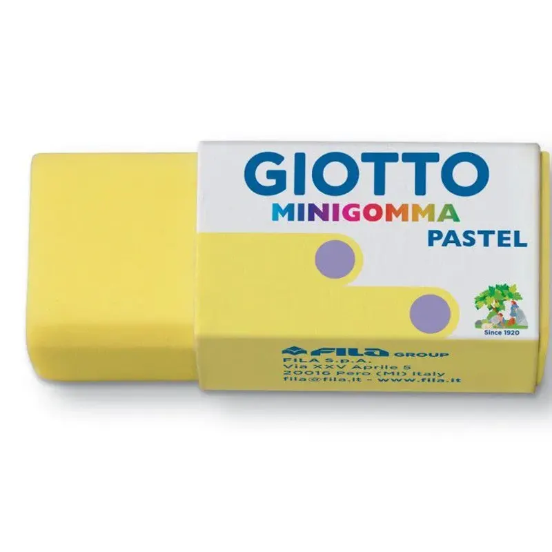 Borracha-Minigomma-Tons-Pastel-Giotto-amarelo Borracha Minigomma Tons Pastel - Giotto - Imagem 1