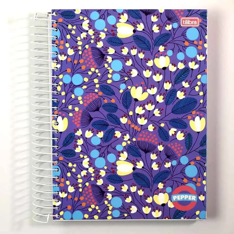 Caderno-Pepper-Feminino-20-Materias-Com-320-Folhas-Tilibra-1 Caderno Univ. 20 Matérias Pepper 320 Folhas Feminino - Tilibra - Imagem 1