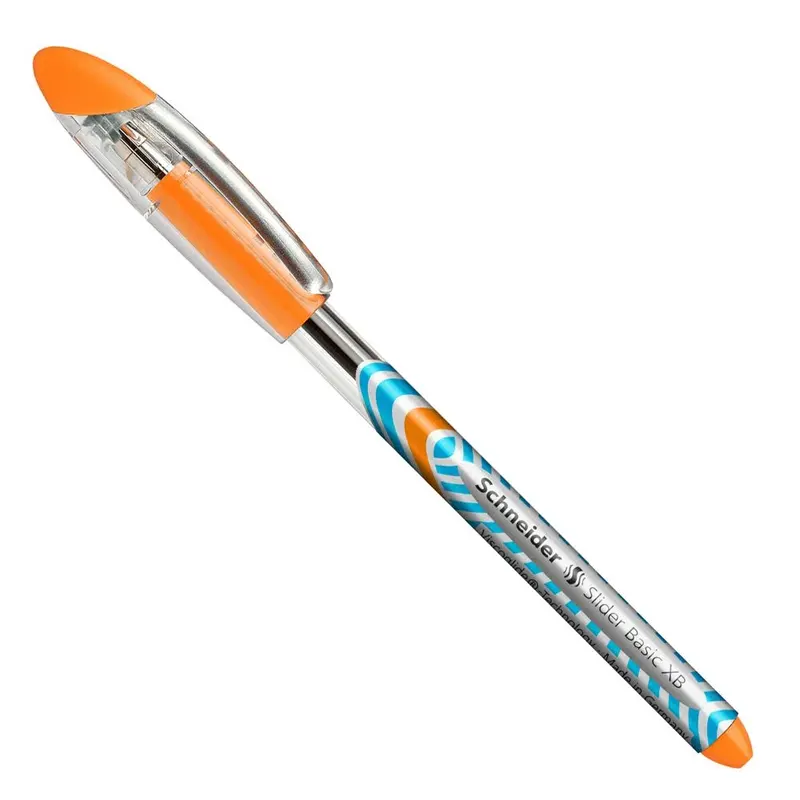 Caneta-Esferografica-Schneider-Slider-Basic-XB-Laranja Caneta Esferográfica Schneider Slider Basic XB - Imagem 1