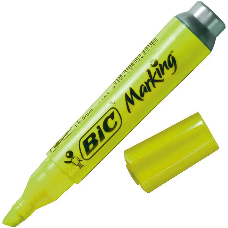 Caneta-Marca-Texto-Bic-Marking-Fluorescente-Amarelo Caneta Marca Texto Bic Marking Fluorescente - Imagem 1