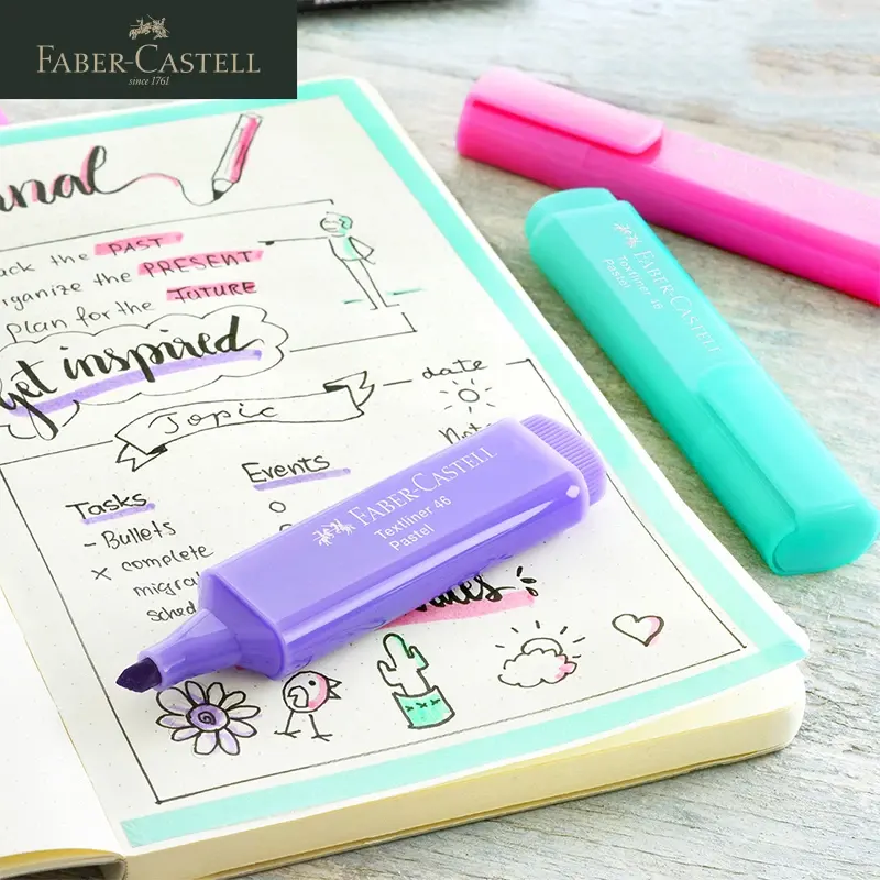 Caneta-Marca-Texto-Textliner-46-Tons-Pastel-Faber-Castell-4 Caneta Marca Texto Textliner 46 Tons Pastel - Faber-Castell - Imagem 1