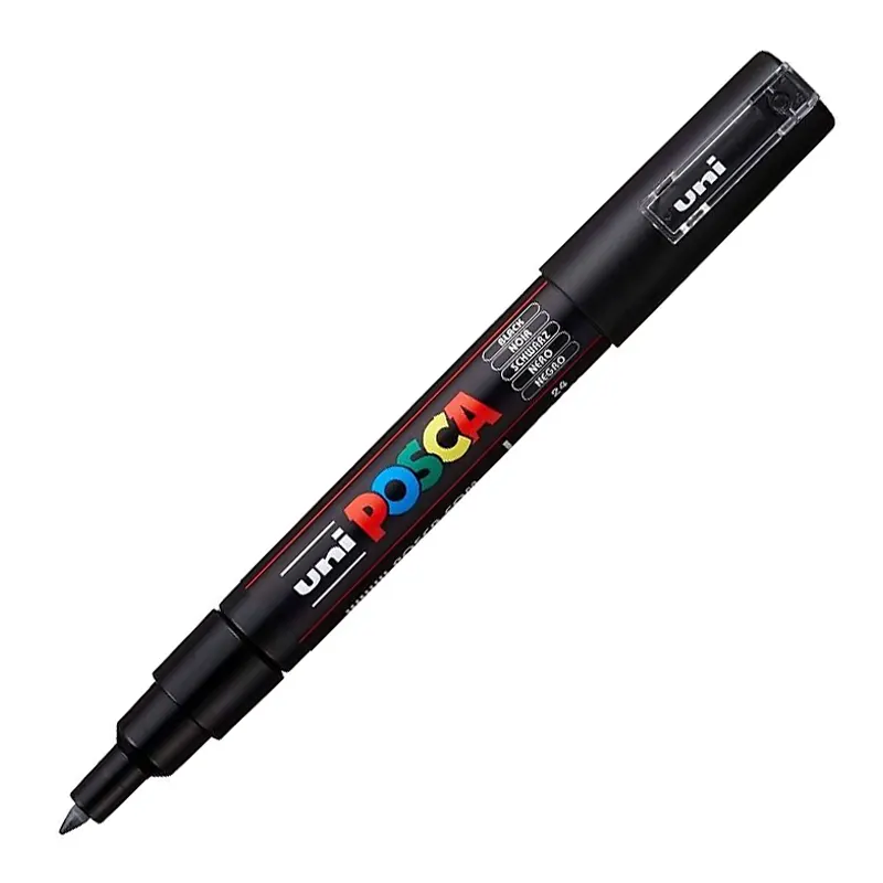 Caneta-Marcador-POSCA-PC-1M-Uniball-preta Caneta Marcador POSCA PC-1M - Uniball - Imagem 1