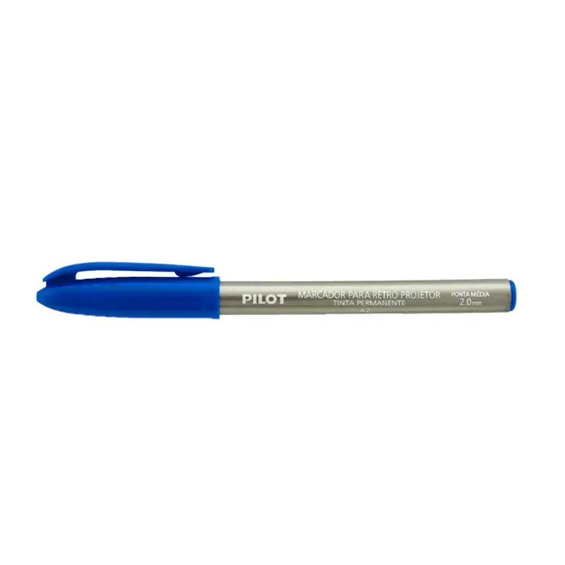 Caneta-Retroprojetor-2-0mm-Marcador-Pilot-Azul Caneta Retroprojetor Pilot 1.0mm Marcador Permanente - Imagem 1