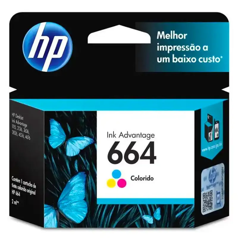 Cartucho-De-Tinta-HP-664-Colorido-Original Cartucho De Tinta HP 664 Colorido Original - Imagem 1