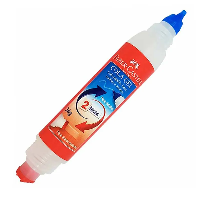 Cola-Gel-2-Bicos-34g-Faber-Castell-1 Cola Gel 2 Bicos 34g - Faber-Castell - Imagem 1