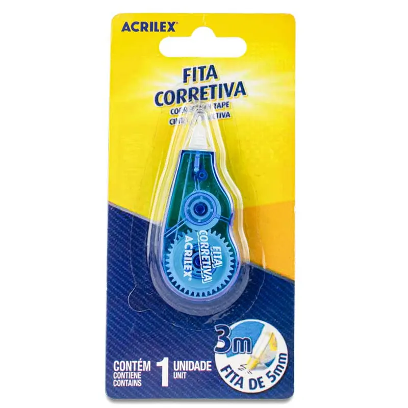 Fita-Corretiva-5mm-x-3m-Acrilex Mini Fita Corretiva 5mm x 3m - Acrilex - Imagem 1