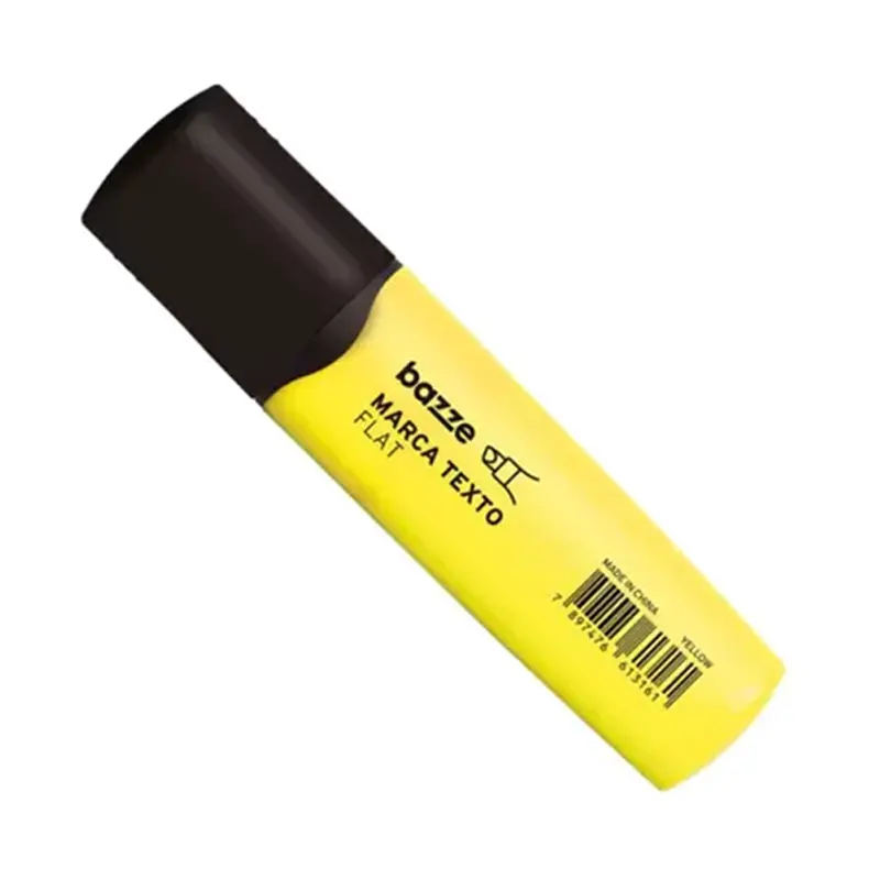 Marca-Texto-Flat-3-Cores-Bazze-Amarelo Caneta Marca Texto Flat Várias Cores - bazze - Imagem 1