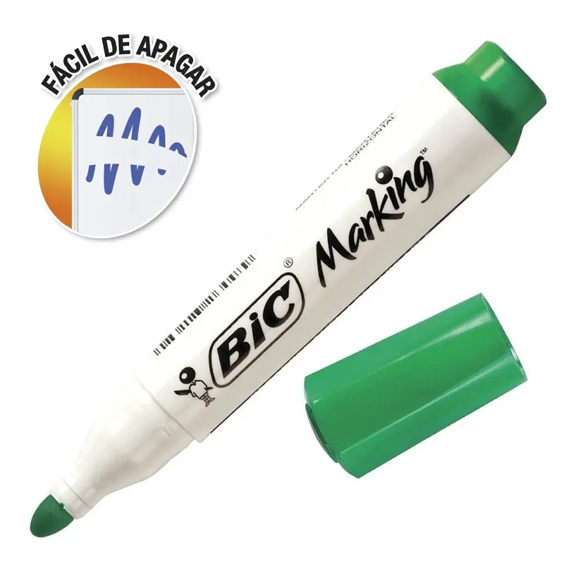 Pincel-Marcador-Quadro-Branco-Recarregavel-Bic-Marking-2 Pincel Marcador Quadro Branco Bic Marking Recarregável - Imagem 1