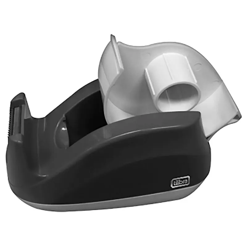 Suporte-Dispenser-Para-Fita-Adesiva-Pequeno-Tilibra-Preto Suporte Dispenser Para Fita Adesiva Pequeno - Tilibra - Imagem 1
