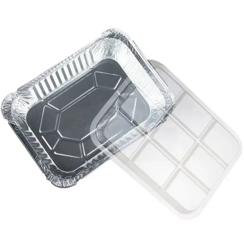 bandeja-de-aluminio-com-tampa-plastica Kit C/10 Bandejas Alumínio 250ml C/Tampa PET Bompack BL12 - Imagem 1