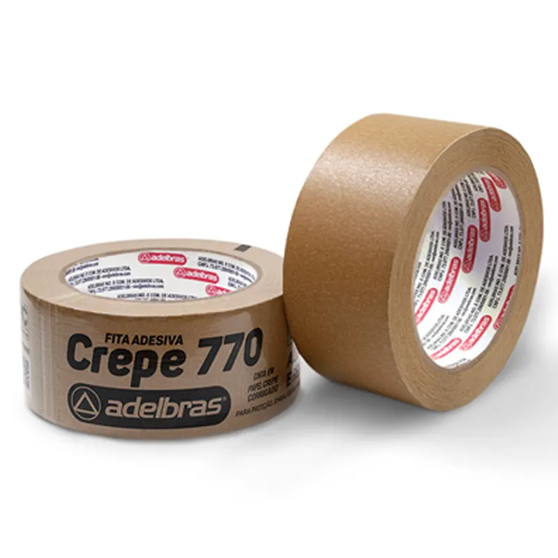 fita-para-empacotamento-48mm-x-50m-kraft-770-adelbras Fita Crepe Kraft 48mm x 50m Rolo Adelbras Sleeve 770 - Imagem 1