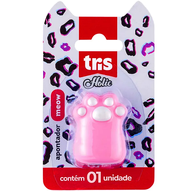 Apontador-Tris-Holic-Pets-Cores-Sortidas-1 Apontador Tris Holic Meow Pets Cores Sortidas - Imagem 1