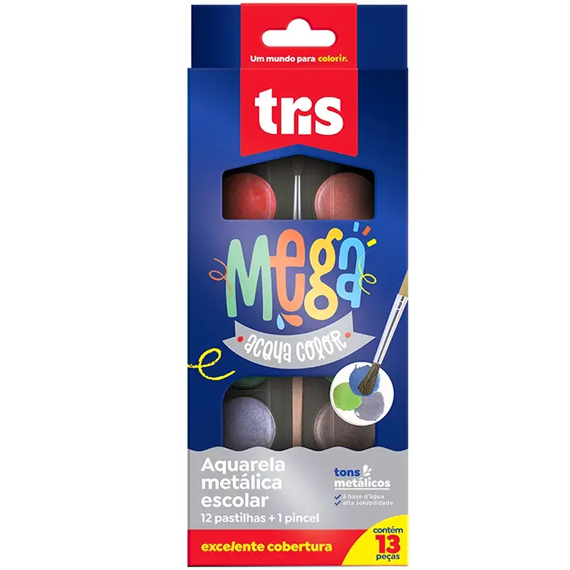 aquarela-mega-acquacolor-metal-estojo-c-12-cores-pincel-tris-12495-1 Aquarela Mega Acquacolor Metal 12 Cores +Pincel - Tris - Imagem 1