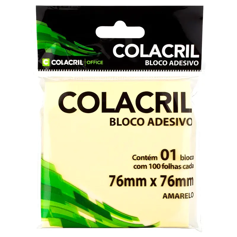 bloco-adesivo-76x76mm-varias-cores-c-100-folhas-colacril-18290 Bloco Adesivo 76x76mm Várias Cores C/100 Folhas - Colacril - Imagem 1