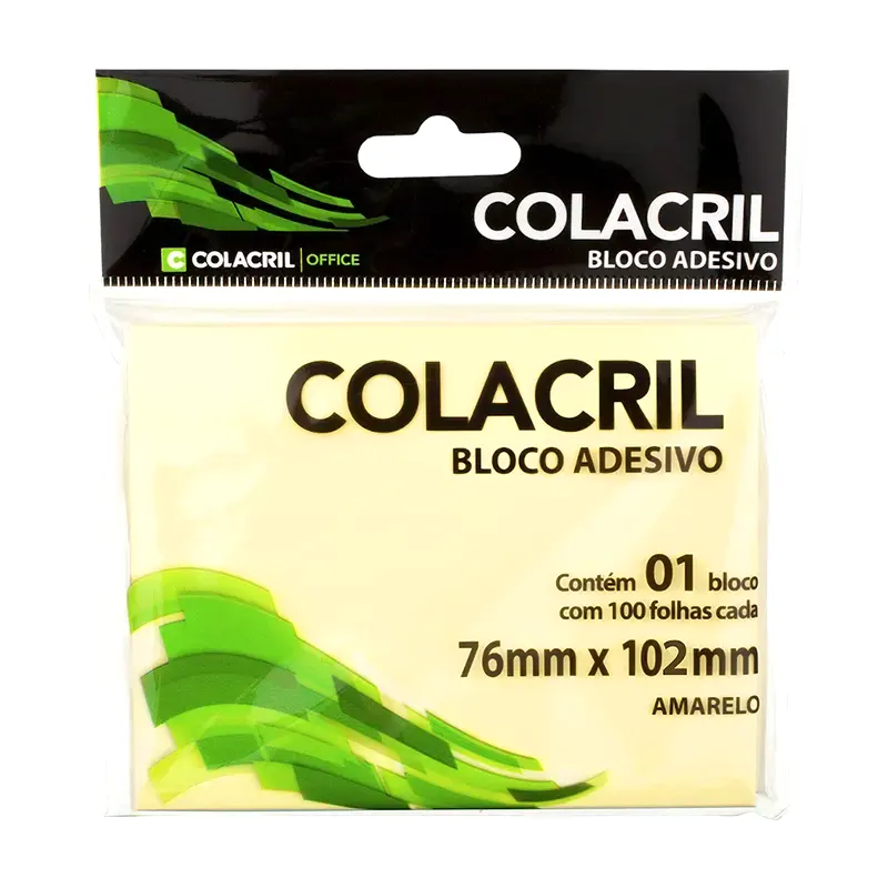bloco-adesivo-colacril-76x102mm-c-100-folhas-18291 Bloco Adesivo Colacril 76x102mm C/100 Folhas - Imagem 1