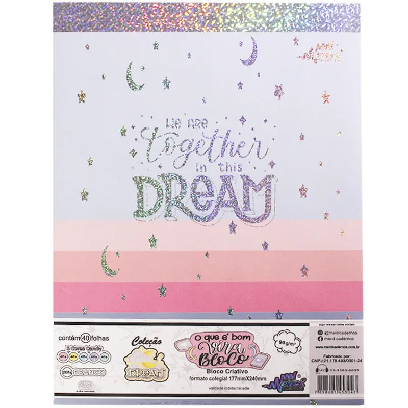 bloco-criativo-dreams-candy-colors-c-40-folhas-merci-13420 Bloco Criativo Dreams Candy Colors C/40 Folhas - Merci - Imagem 1