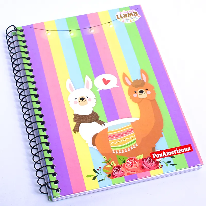 caderno-espiral-1-4-no-drama-llama-c-96-folhas-panamericana Caderno Espiral 1/4 No Drama Llama Caaps Sortidas C/96 Folhas PanAmericana - Imagem 1