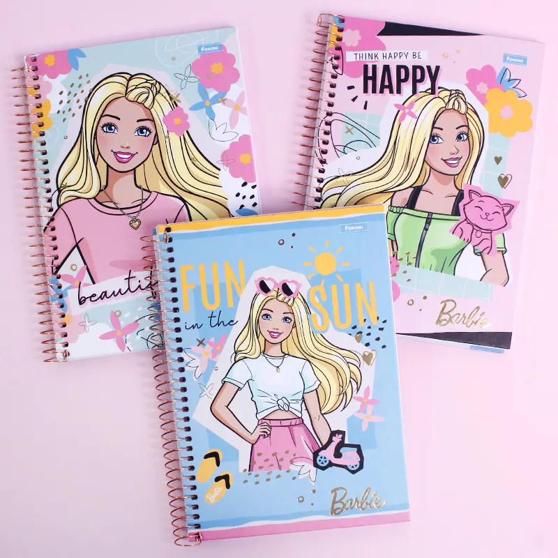 caderno-espiral-pequeno-1-4-barbie-c-80-folhas-foroni Caderno Espiral Pequeno 1/4 Barbie C/80 Folhas - Foroni - Imagem 1