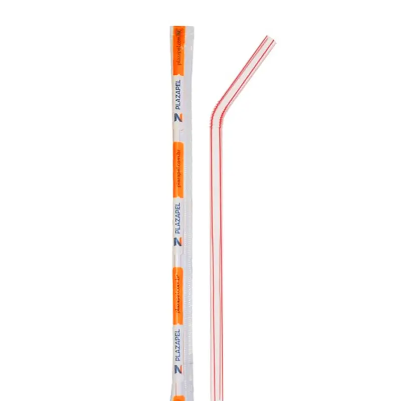 canudo-flexivel-com-sache-c-100-unid-plazapel-12939 Canudo Flexível Sache 100 Unidades Branco Listra - Plazapel - Imagem 1