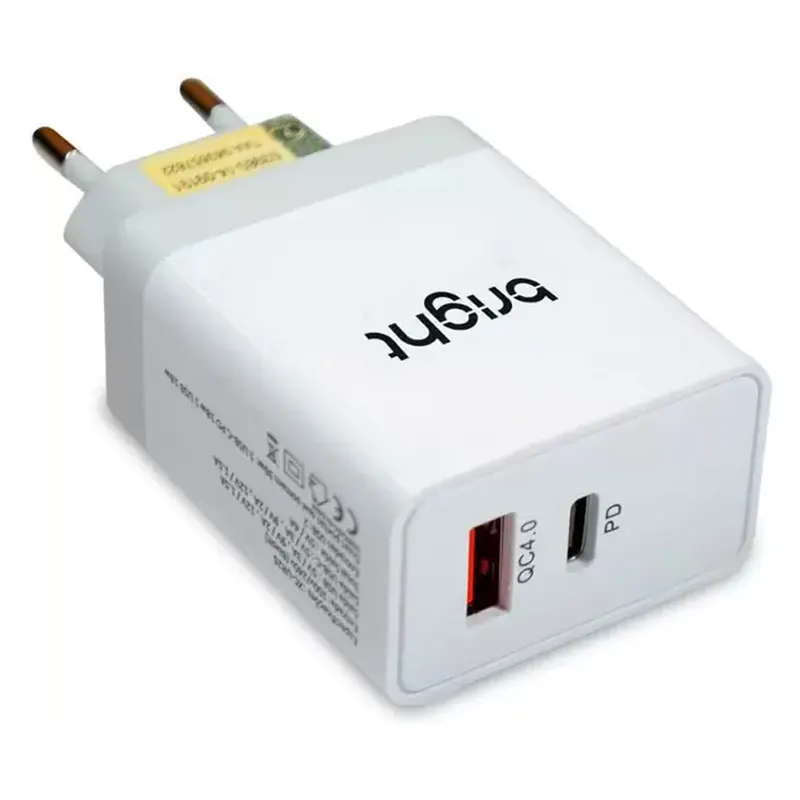 carregador-ultra-rapido-4a-36w-usb-e-tipo-c-bright-19175-2 Carregador Ultra Rápido 4A 36W USB E Tipo C - Bright - Imagem 1