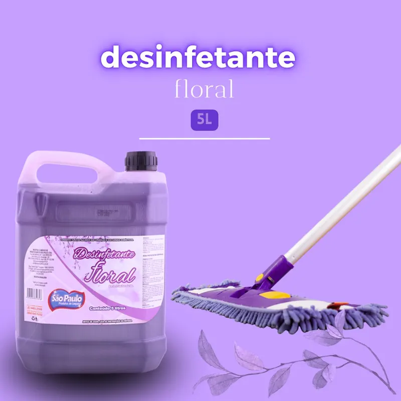 desinfetante-germicida-e-bactericida-5-litros-sao-paulo-floral Desinfetante Germicida e Bactericida 5 Litros - São Paulo - Imagem 1