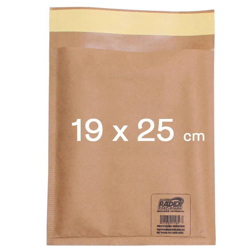 envelope-bolha-papel-kraft-post-bolha-n-6-19x25cm-radex-18056-3 Envelope Bolha Papel Kraft Post Bolha N.6 (19x25cm) - Radex - Imagem 1