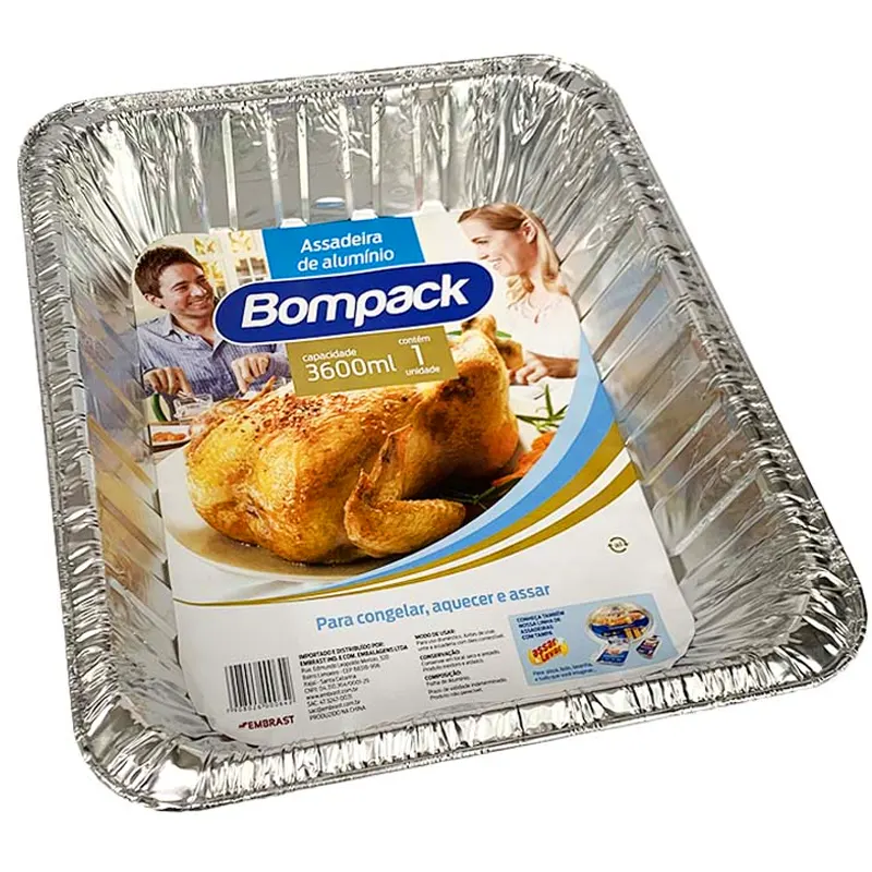 forma-de-aluminio-assadeira-retangular-3600ml-bompack-9516 Forma De Alumínio Assadeira Retangular 3600ml - Bompack - Imagem 1