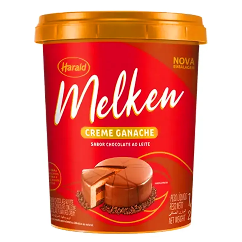 ganache-melken-chocolate-ao-leite-1kg-harald-13191 Ganache Melken Chocolate Ao Leite 1kg - Harald - Imagem 1