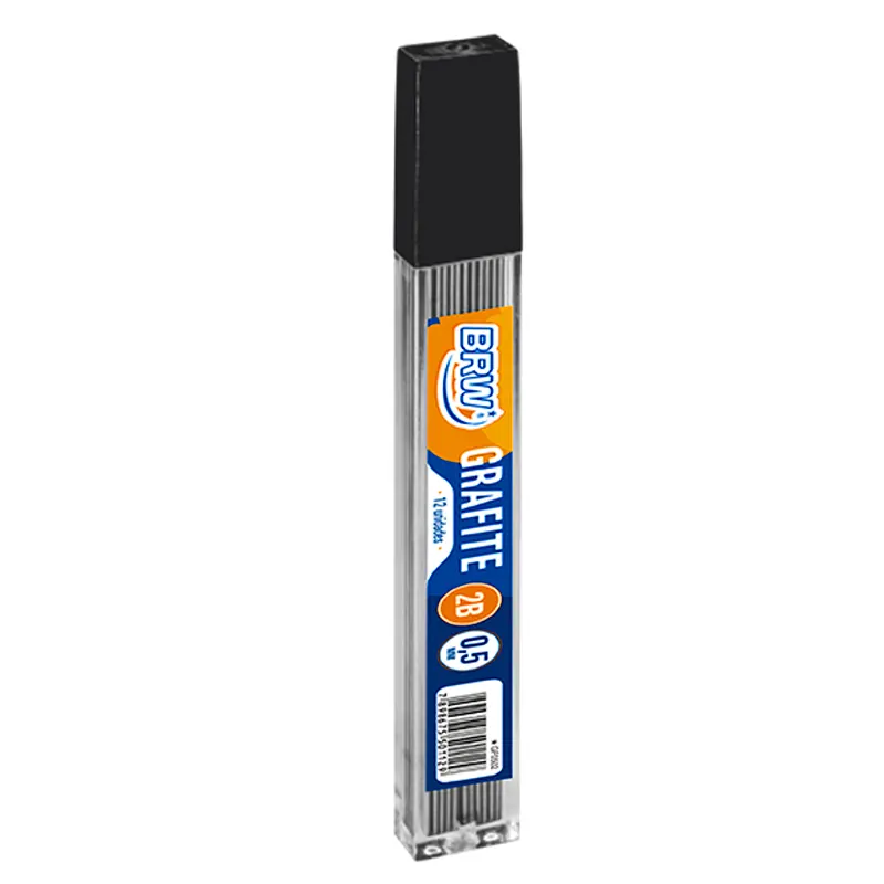 grafite-2b-0-5mm-c-12-unidades-brw-12109 Grafite 2B 0.5mm C/12 Unidades - Brw - Imagem 1
