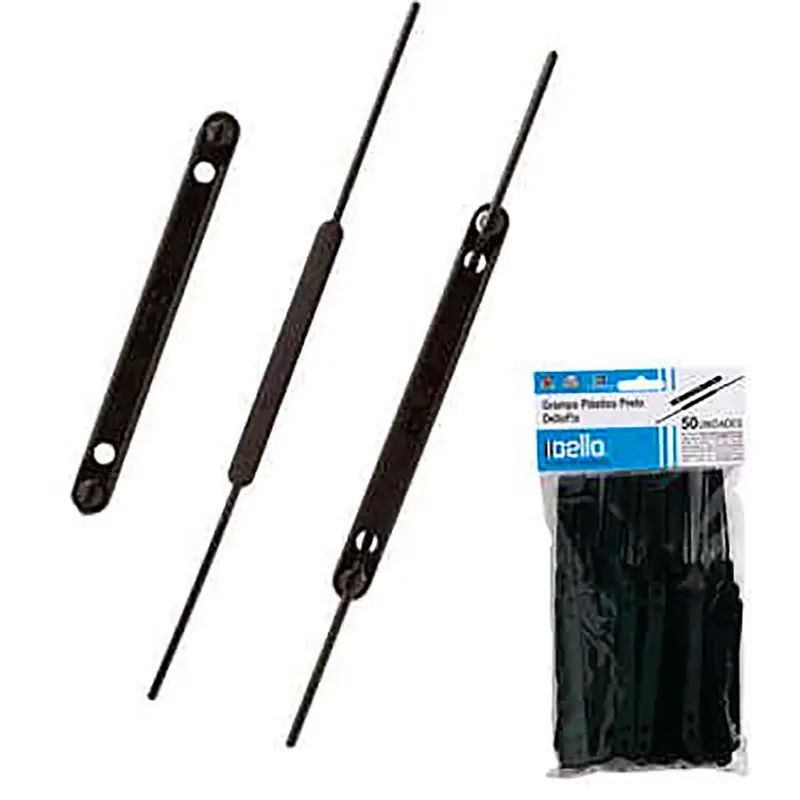 grampo-trilho-plastico-c-50-unidades-dellofix-16582-preto-1 Grampo Trilho Plástico C/50 Unidades - DelloFix - Imagem 1