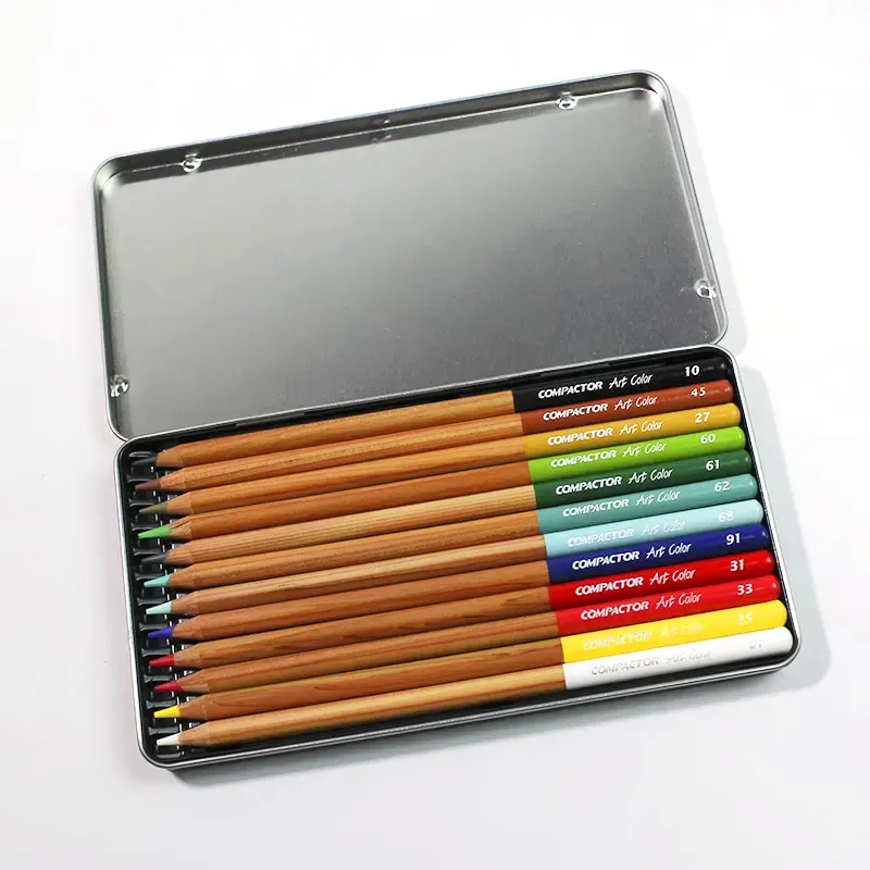 Lápis De Cor Profissional Art Color 12 Cores - Compactor - Imagem 2