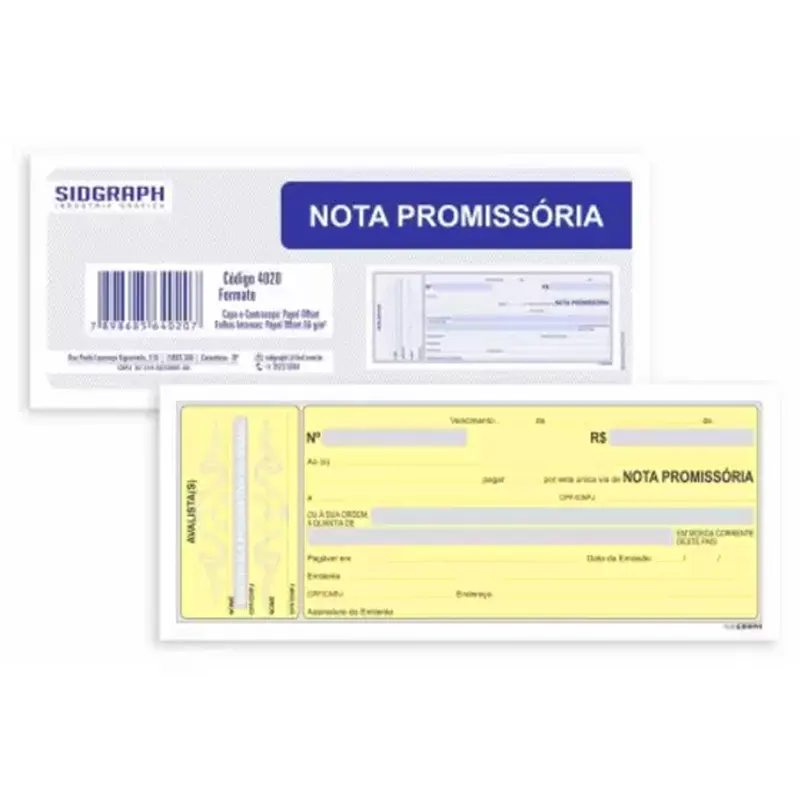 mini-nota-promissoria-144x62mm-c-50-folhas-sidgraph-12643 Mini Nota Promissória 144x62mm C/50 Folhas Sidgraph - Imagem 1