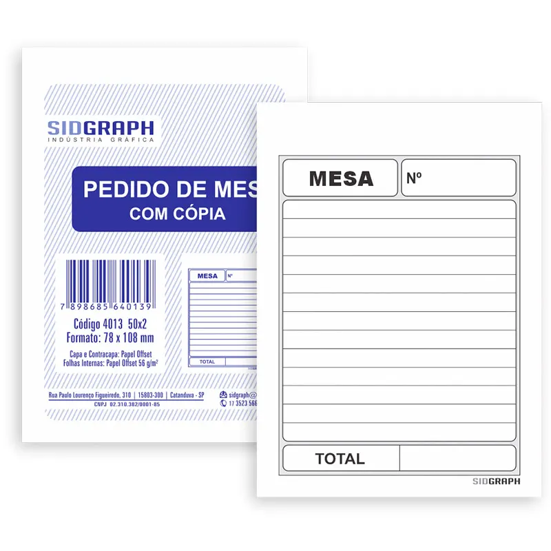 pedido-de-mesa-com-copia-50x2-folhas-sidgraph-2226 Pedido De Mesa Com Cópia (78x108mm) 50x2 Folhas - Sidgraph - Imagem 1
