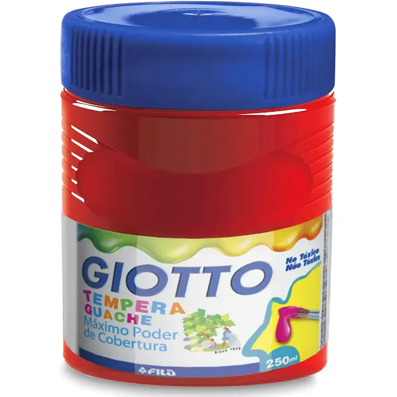 pote-tempera-guache-250ml-varias-cores-giotto-19125-vermelho Tinta Guache Tempera 250ml Pote Várias Cores - Giotto - Imagem 1
