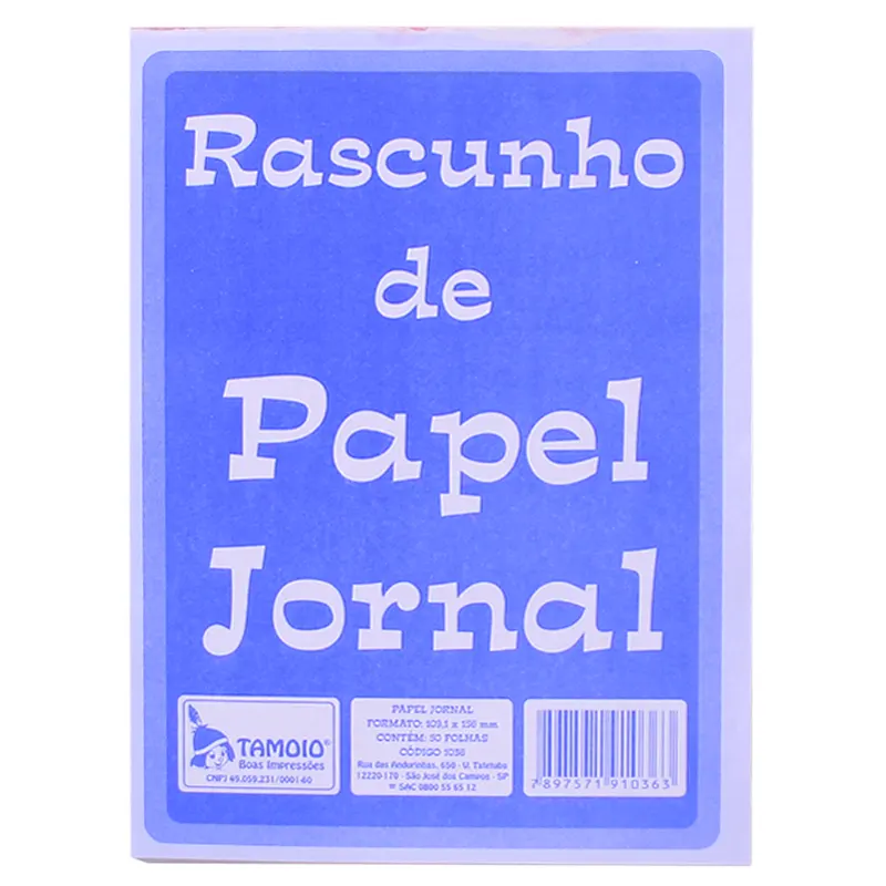 rascunho-de-papel-jornal-c-50-folhas-tamoio-18063 Rascunho De Papel Jornal C/50 Folhas - Tamoio - Imagem 1