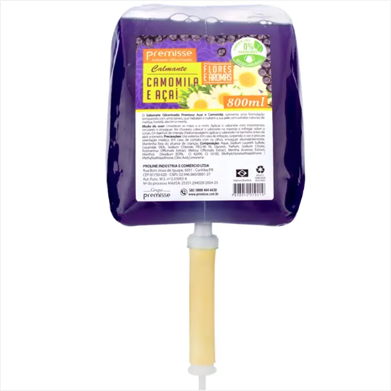 sabonete-liquido-800ml-camomila-e-acai-premisse-4244 Sabonete Líquido 800ml Camomila e Açaí - Premisse - Imagem 1