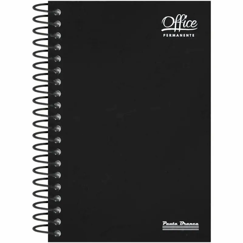 caderno-office-espiral-1-4-cd-preto-c-80-folhas-pauta-branca-5496 Caderno Office Espiral 1/4 CD Preto 80 Folhas - Pauta Branca - Imagem 1
