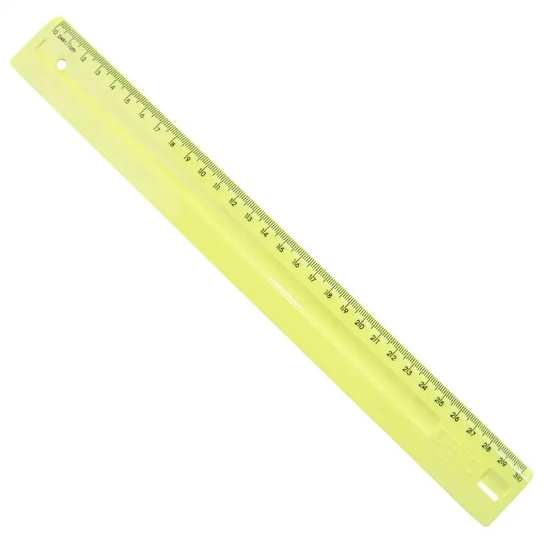 regua-30cm-serena-cores-pastel-sortidas-dello-amarelo Régua 30cm Serena Cores Pastel Sortidas - Dello - Imagem 1