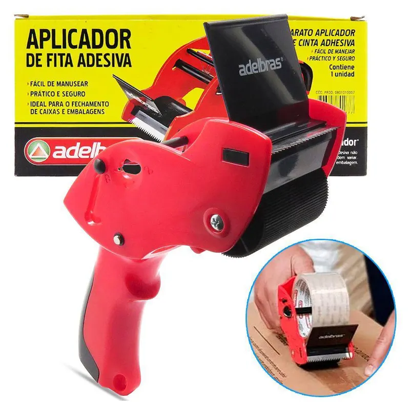 Aparelho-Aplicador-Dispenser-De-Fita-Adesiva-Adelbras-2 Aparelho Aplicador Dispenser De Fita Adesiva - Adelbras - Imagem 1