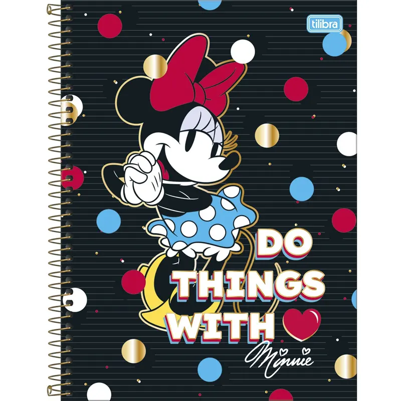 Caderno-Universitário-10-Matérias-Minnie-Core-160-Folhas-Tilibra-4 Caderno Universitário 10 Matérias Minnie Core 160 Folhas - Tilibra - Imagem 1