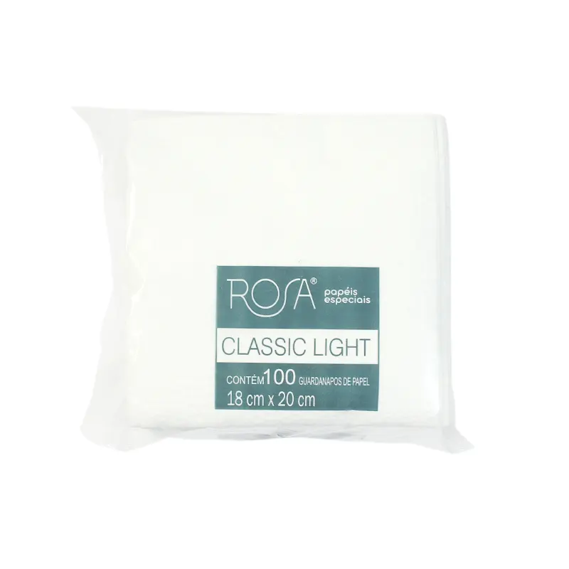 Guardanapo-De-Papel-Pequeno-18x20cm-Branco-Classic-Light-C-100-Folhas-Rosa-Papéis Guardanapo P 18x20cm Classic Light 100 Folhas - Rosa Papéis - Imagem 1
