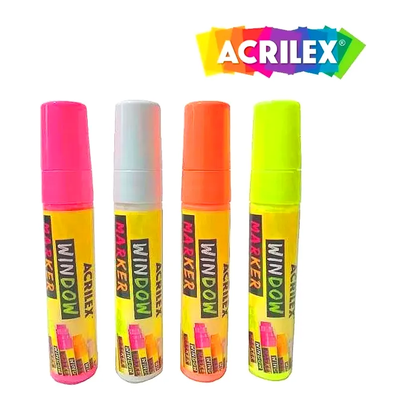Marcador-Para-Vidro-Window-Marker-Várias-Cores-Acrilex-3 Marcador Para Vidro Window Marker Várias Cores - Acrilex - Imagem 1