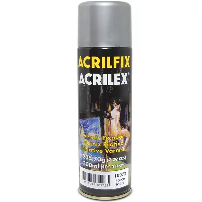 Verniz-Fixador-Spray-Fosco-Acrilfix-300ml-Acrilex-1 Verniz Fixador Spray Fosco Acrilfix 300ml - Acrilex - Imagem 1