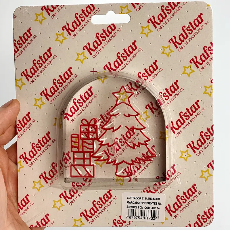 Cortador C/Marcador Presentes Na Árvore Natal 8cm - Kafstar - Imagem 2
