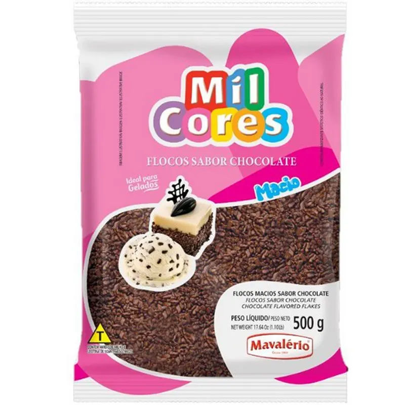 flocos-macios-sabor-chocolate-500g-mavalerio-7912 Flocos Macios Sabor Chocolate 500g - Mavalério - Imagem 1