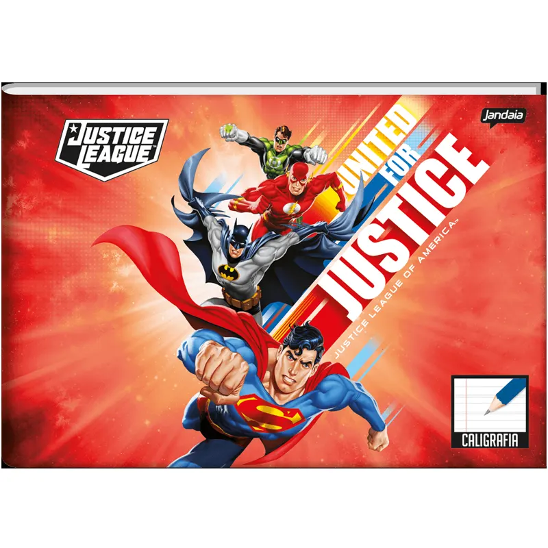 Caderno-Brochura-Caligrafia-Liga-da-Justiça-1-4-Capa-Dura-40-Folhas-Jandaia-1 Caderno Brochura Caligrafia 1/4 Liga da Justiça 40 Folhas - Jandaia - Imagem 1