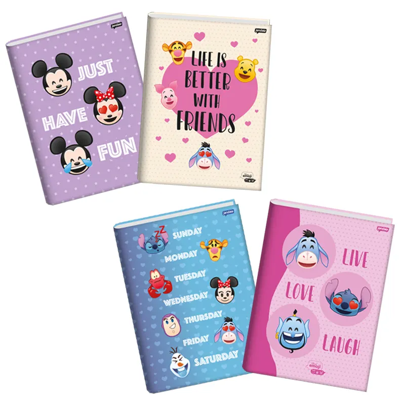 Caderno-Brochura-Disney-Emoji-1-4-Capa-Dura-80-Folhas-Jandaia Caderno Brochura Disney Emoji 1/4 Capa Dura 80 Folhas - Jandaia - Imagem 1