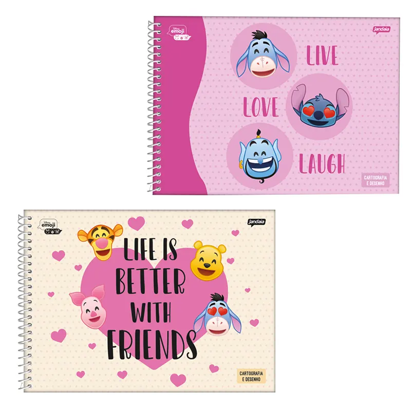 Caderno-Cartografia-e-Desenho-Disney-Emoji-Capa-Dura-80-Folhas-Jandaia Caderno Cartografia e Desenho Disney Emoji Capa Dura 80 Folhas - Jandaia - Imagem 1