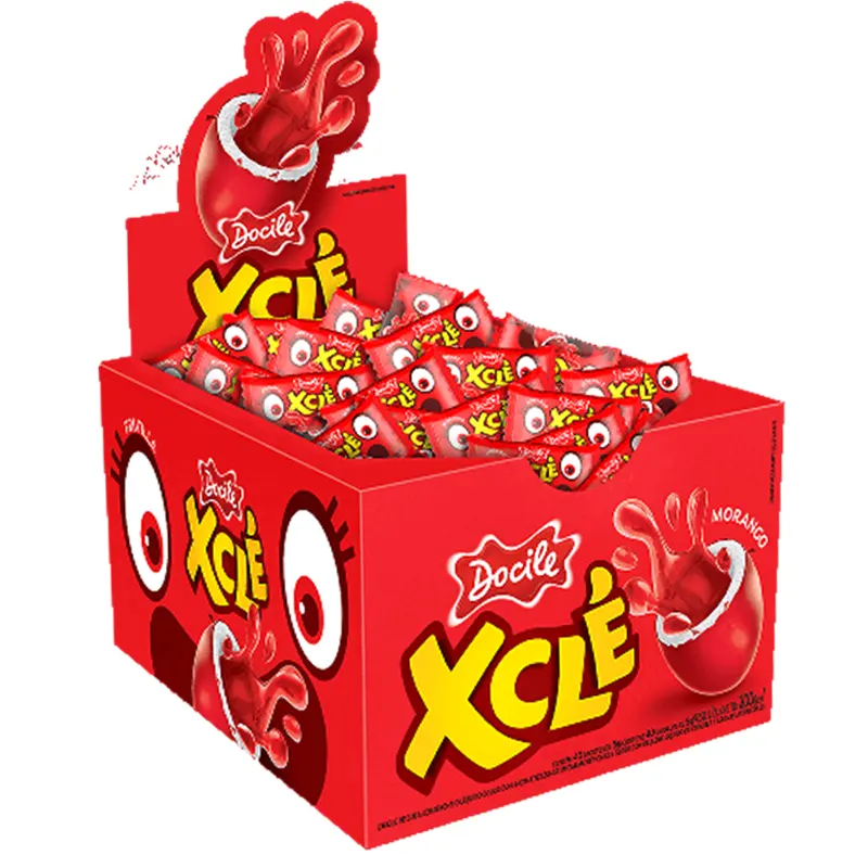 Caixa-C-40-Unidades-de-Xclé-Recheado-Morango-200g-Docile-1 C/40 Xclé Recheado Morango 200g - Docile - Imagem 1