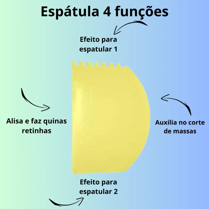 Espátula-4-Funções-Amarela-BlueStar-1 Espátula 4 Funções Amarela - BlueStar - Imagem 1